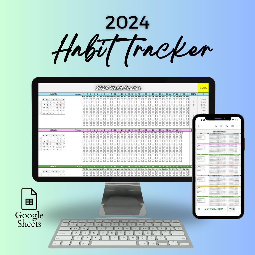 2024 Habit Tracker Spreadsheet