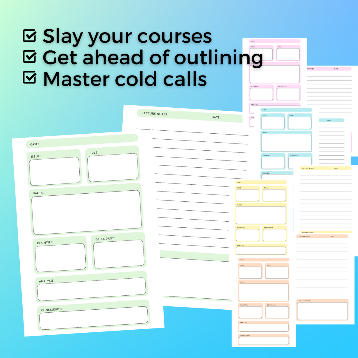 Legal Note Taking Law-School Note Taking Kit – My Attorney Headlines