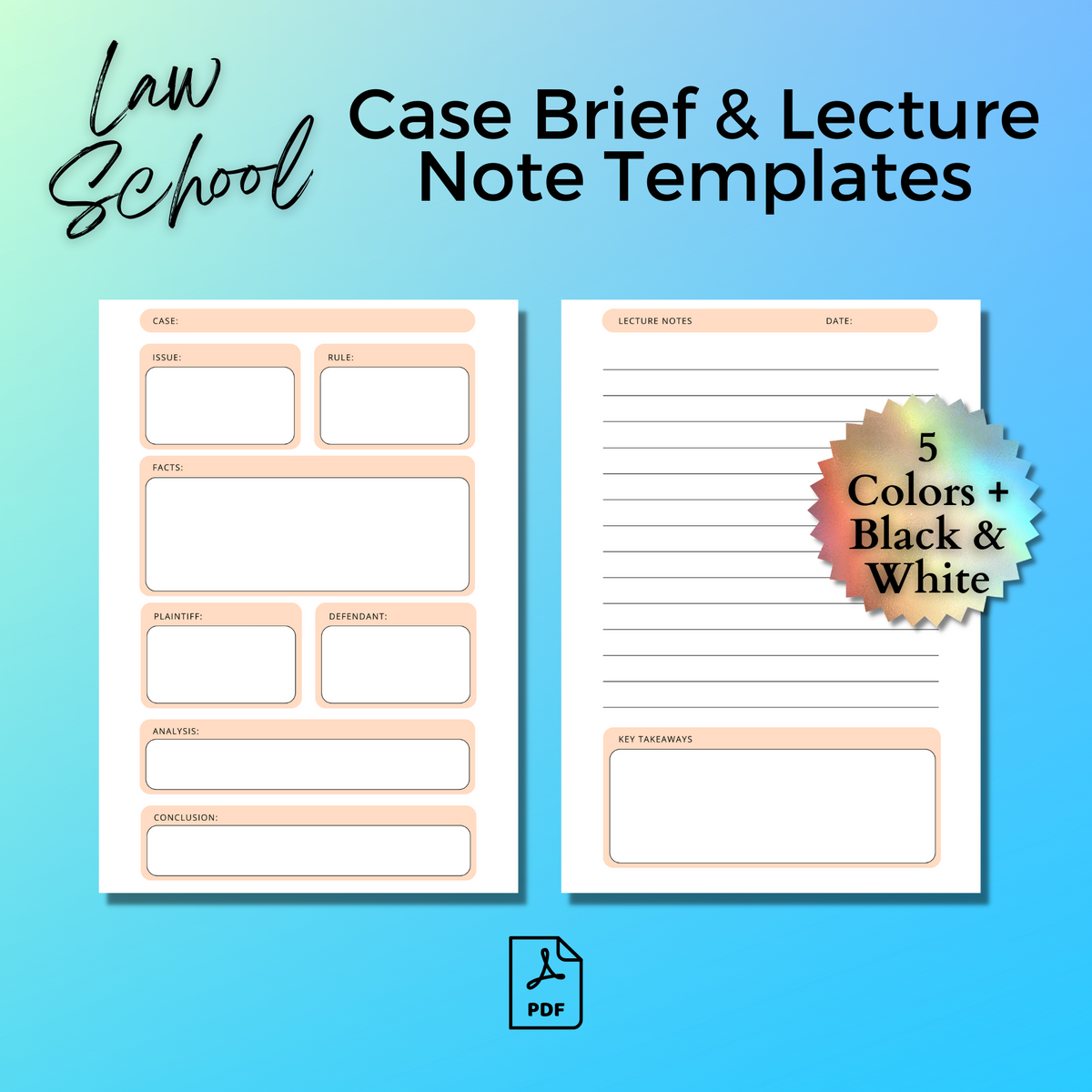 Legal Note Taking Law-School Note Taking Kit – My Attorney Headlines