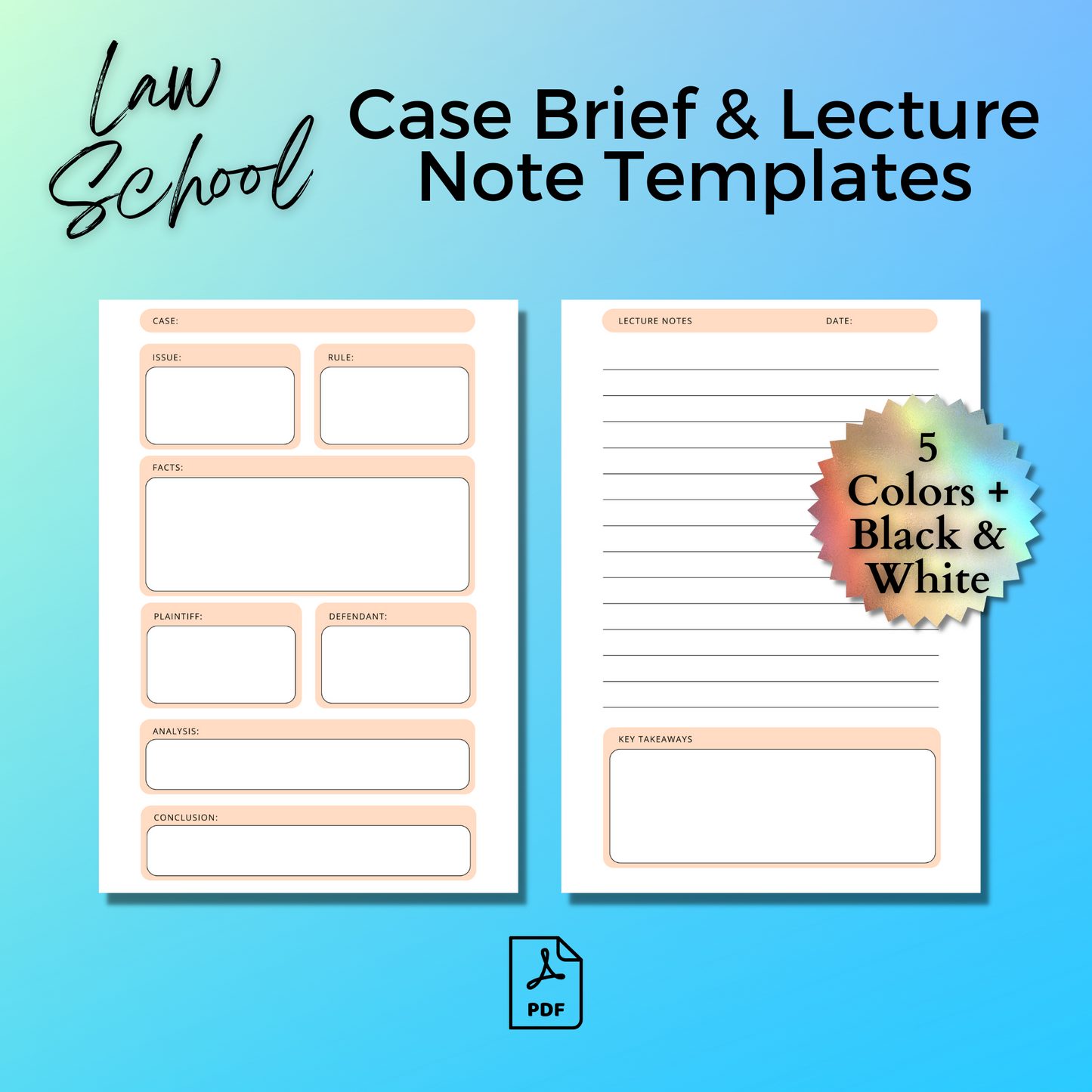 Law-School Note Taking Kit