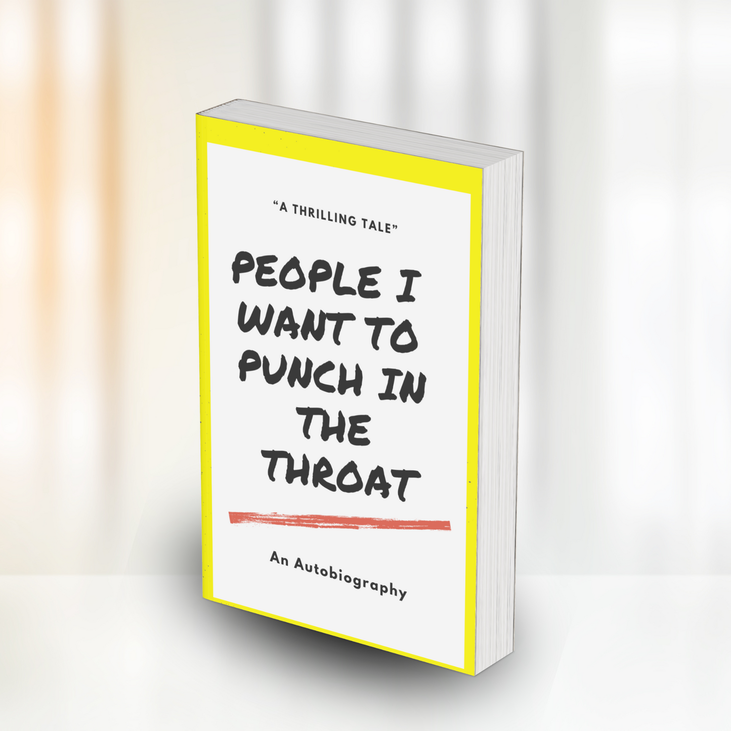 People I Want to Punch in the Throat: An Autobiography: 150 Page Blank Lined Journal 6x9 inches funny gift fake book journal